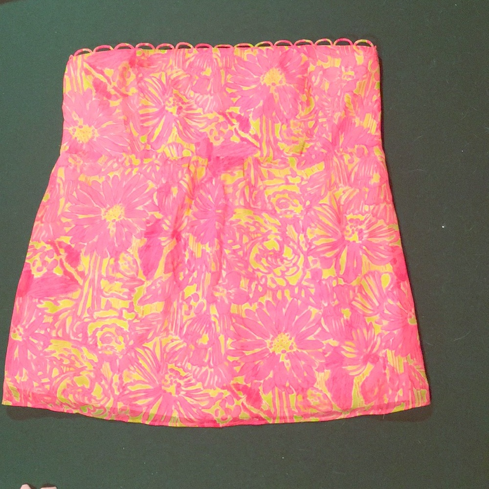 Lilly Pulitzer strapless chiffon top